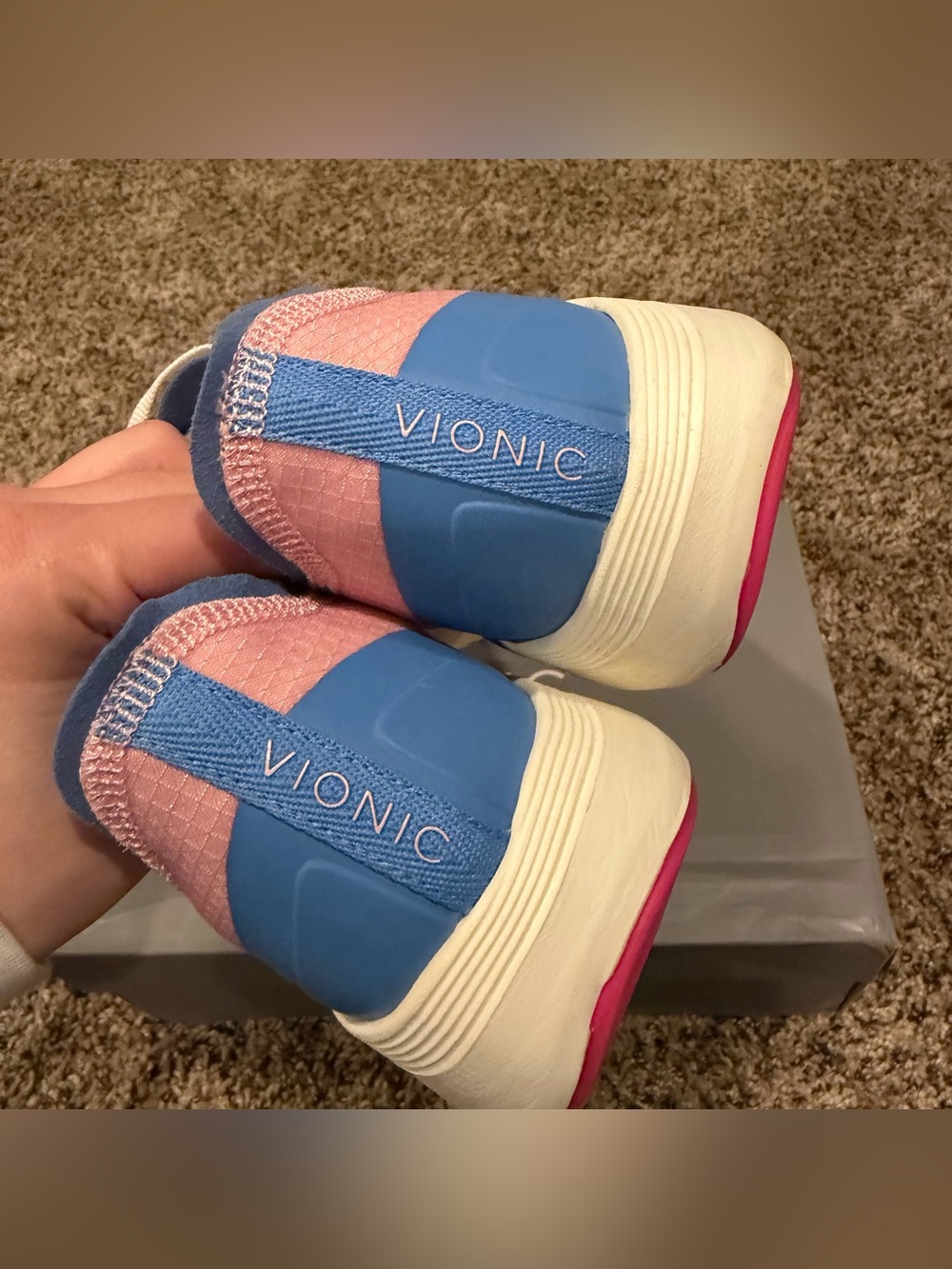 Vionic Women's Celeste Pink & Blue Athletic Sneakers - Picture 4 of 7